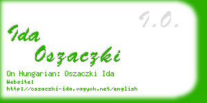 ida oszaczki business card